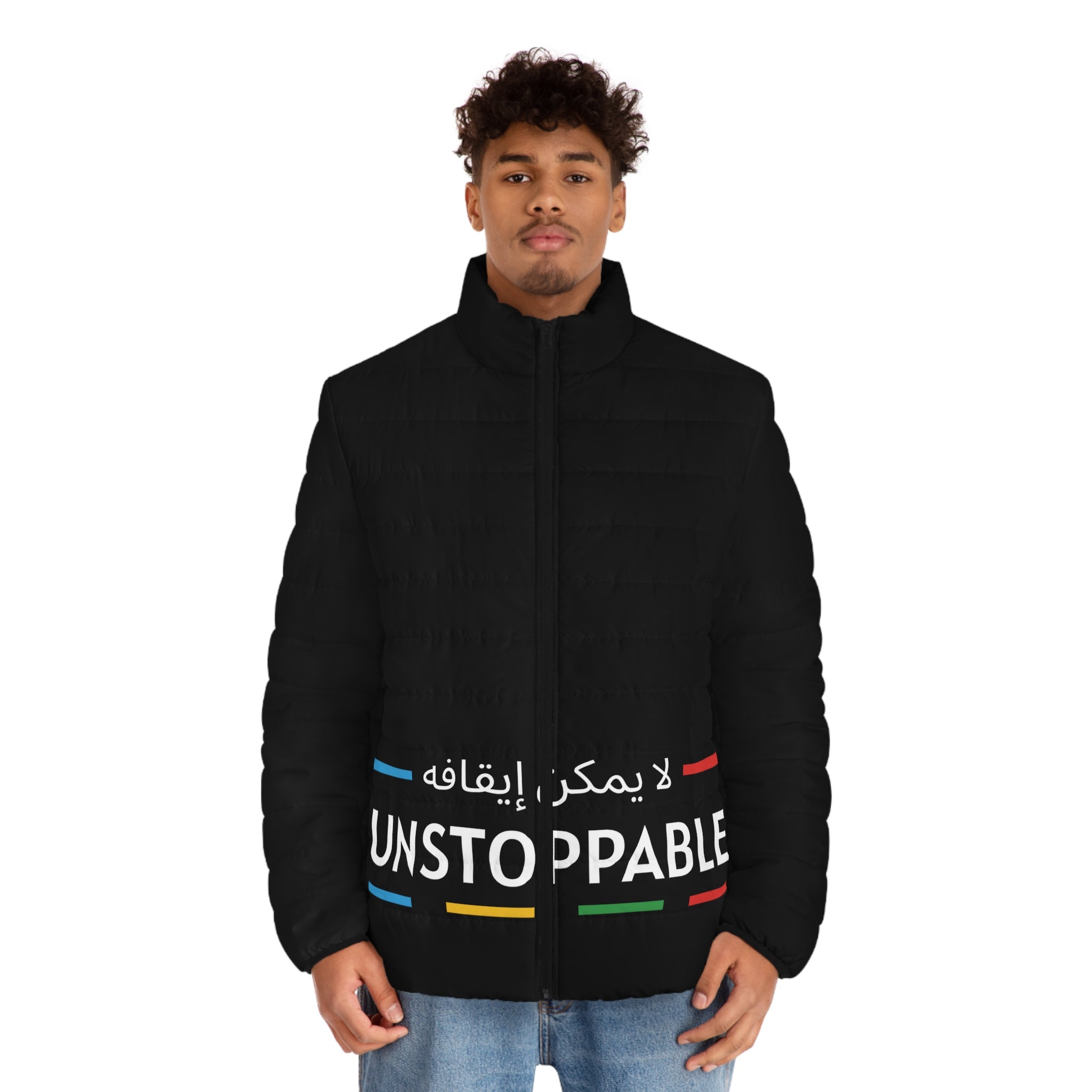 UNSTOPPABLE Men's Puffer Jacket (AOP)